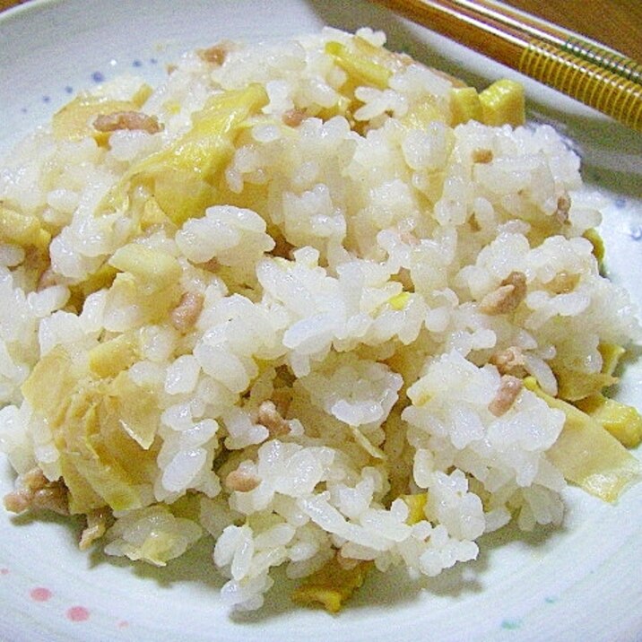 豚ミンチと冷凍筍で簡単!美味しい!筍炒飯!